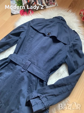 Тъмно син тренч Орсай, снимка 4 - Палта, манта - 50999754