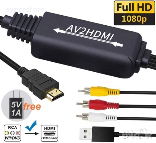 Преобразувател от HDMI към 3 Чинча Digital One SP00399 преходник HDMI - 3RCA, снимка 2 - Друга електроника - 36775807