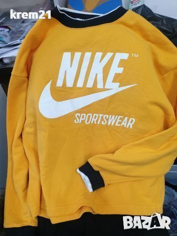 Nike Sportswear дамска жълта блуза овърсайз номер л м, снимка 5 - Блузи с дълъг ръкав и пуловери - 39571444