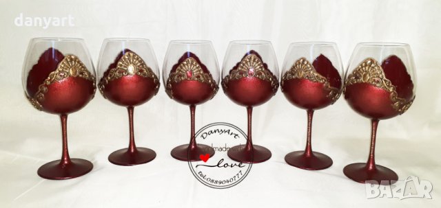 Комплект 6 чаши за вино "Винтидж"