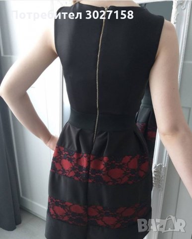 Официална рокля в черно и червено, снимка 3 - Рокли - 32478042