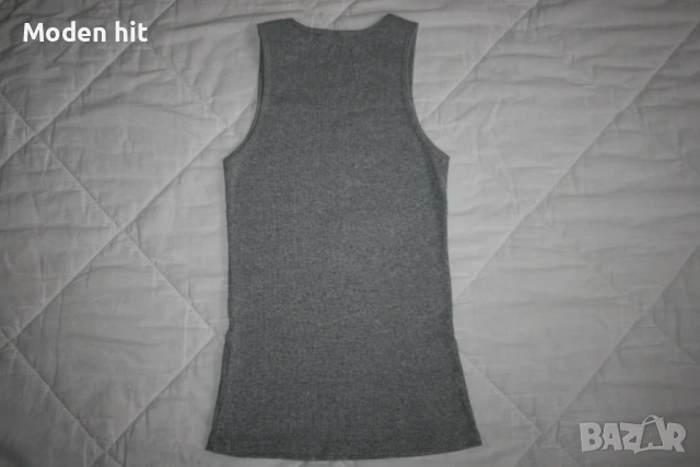 Сив топ/потник с капси, снимка 6 - Потници - 50835935