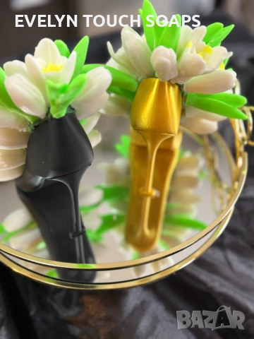 Букет „Кокичета“ от глицеринов сапун, снимка 5 - Козметика за тяло - 53360699