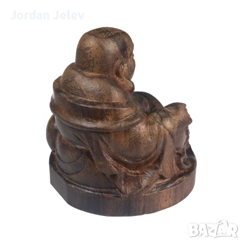 Смеещия се Буда.Ръчно изработена дървена статуетка., снимка 6 - Декорация за дома - 50962132