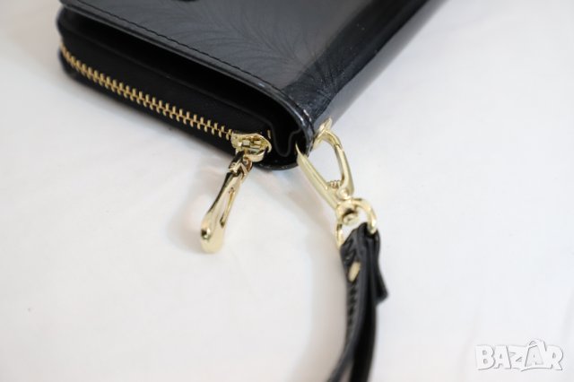 Красиво дамско портмоне от естествена кожа, мат и лак, снимка 7 - Портфейли, портмонета - 40240826