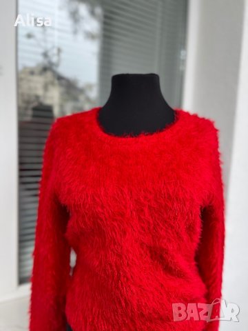 Червена блуза, снимка 3 - Блузи с дълъг ръкав и пуловери - 38897117