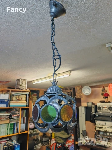 Винтидж чугунена лампа , снимка 3 - Антикварни и старинни предмети - 51186310