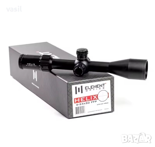 Оптика ELEMENT Optics Helix 6-24x50 FFP – Zero Stop, APR-2D MRAD, 30 мм тяло, висока прецизност, снимка 2 - Оборудване и аксесоари за оръжия - 52644121