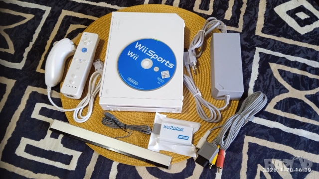 ХАКНАТ Nintendo Wii пълен комплект нинтендо уий уии уйй игра hdmi wiimote nunchuk sensorbar AV кабел, снимка 5 - Nintendo конзоли - 53165841