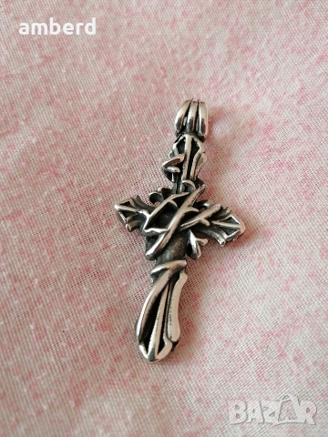 Уникален сребърен кръст - модел С013, снимка 8 - Колиета, медальони, синджири - 53601739