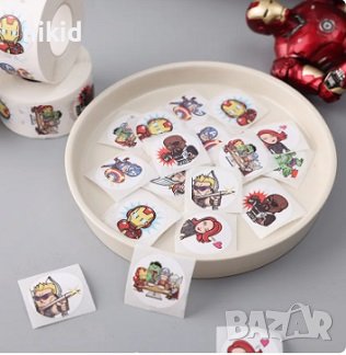 100 бр Avengers Отмъстителите самозалепващи лепенки стикери за ръчна изработка за подарък, снимка 3 - Други - 43887936