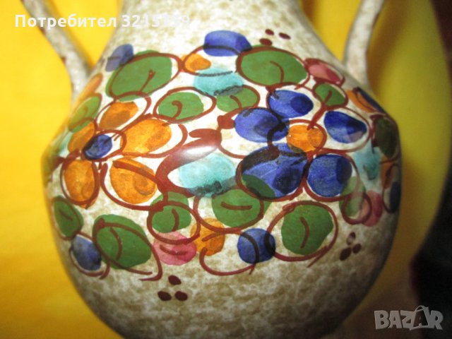 Керамична ваза ,ръчно изработена и рисувана, снимка 4 - Вази - 34916514