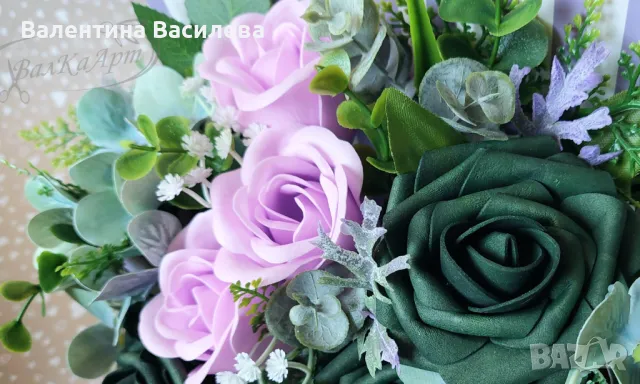 Екстравагантна аранжировка в кутия, снимка 6 - Декорация за дома - 49071591