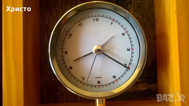 часовник за бюро луксозен дървен с будилник, Германия Бремен уникат, снимка 11 - Други - 16888395