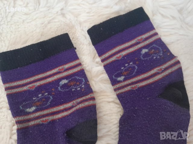 Подарявам!Лилави детски чорапки, снимка 3 - Чорапи - 51093776