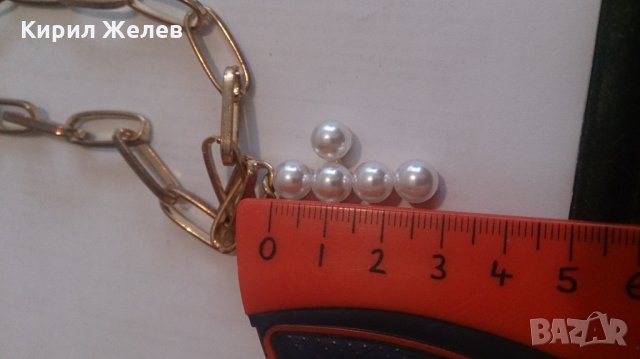 Разкошен позлатен ланец с кръст перли -7329, снимка 6 - Колиета, медальони, синджири - 28842217