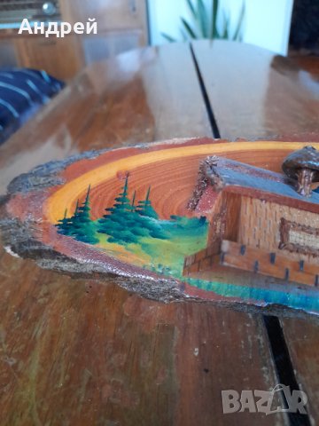 Стара дървена декорация,сувенир #22, снимка 4 - Други ценни предмети - 43527361