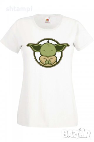 Дамска тениска Star Wars Yoda 1,Филм,Игра,superhero,Изненада,Подарък,Повод,, снимка 3 - Тениски - 37732694
