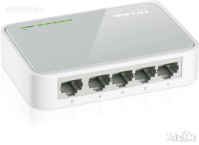 Суич TP-Link TL-SF1005D 5 порта Switch 100Mbps, втора употреба с нормални следи от употреба, комутат