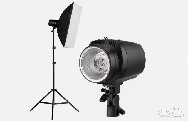 Сет за СТУДИЙНО ОСВЕТЛЕНИЕ с три прожектора и аксесоари, снимка 9 - Светкавици, студийно осветление - 48271868