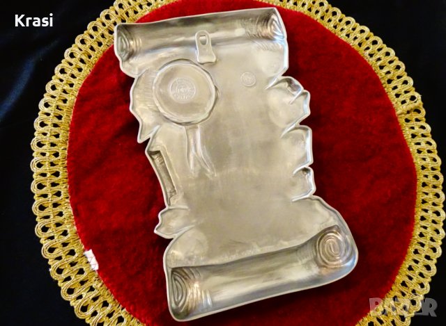 Немски плакет,пано от чист калай 620 гр., снимка 6 - Пана - 38394597