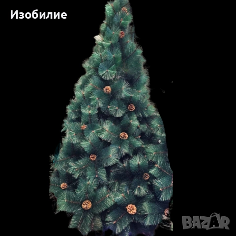 Елха естествено зелена с шишарки, снимка 2 - Декорация за дома - 52373247