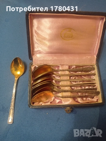 Позлатени лъжици , снимка 3 - Прибори за хранене, готвене и сервиране - 52055872