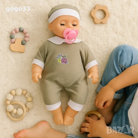 Кукла бебе с биберон – 25 см звук и забавление, снимка 3 - Кукли - 50958359