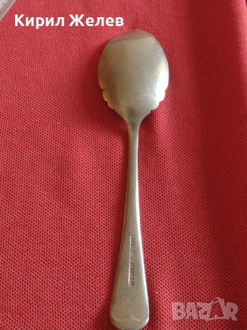 Стара лъжичка за кафе чай десерт Английски стил с печат STAINLESS NICEEL за КОЛЕКЦИОНЕРИ 31663, снимка 6 - Други ценни предмети - 43814282