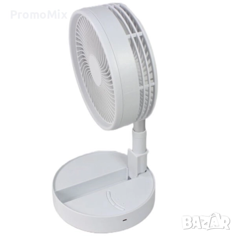   Преносим вентилатор QVC 7039FEB 19.7см 3 скорости безжичен мобилен сгъваем настолен вентилатор, снимка 3 - Вентилатори - 52374576