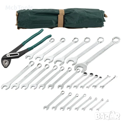 Комплект комбинирани ключове 27 части + подарък клещи гарги 10″ RockForce, снимка 2 - Ключове - 53248913