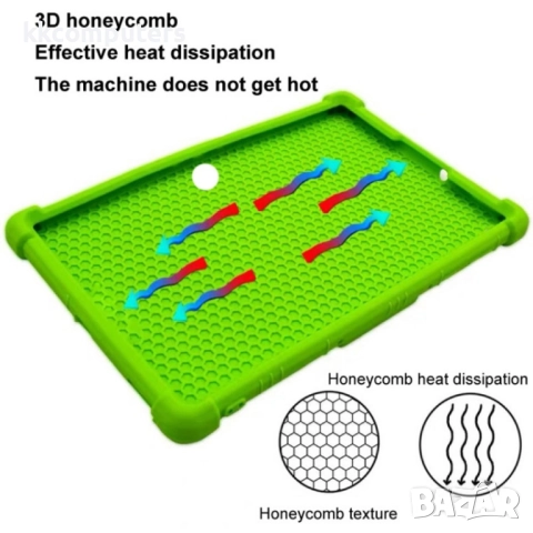 Удароустойчив силиконов калъф със Стойка и Протектор за TCL TAB 11 FE, Цветове: Черен, Червен, Син, , снимка 9 - Калъфи, кейсове - 52141415