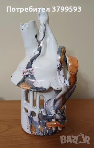 Красив порцеланов свещник-къщичка Ballade collection 