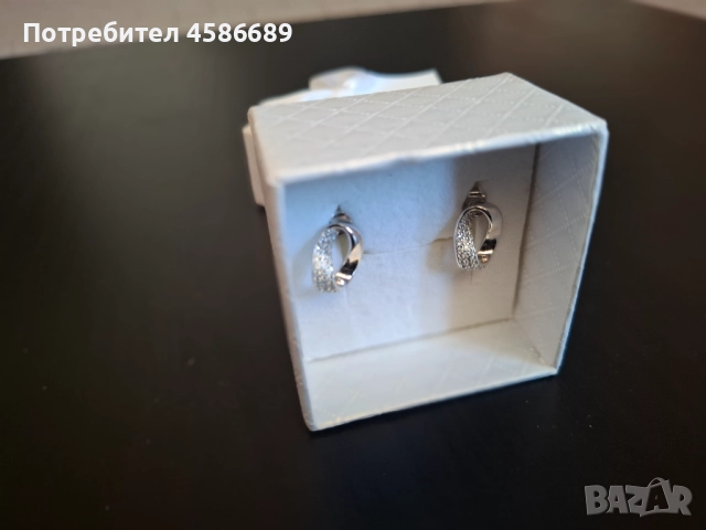 Сребърни Обеци, снимка 2 - Обеци - 51634230