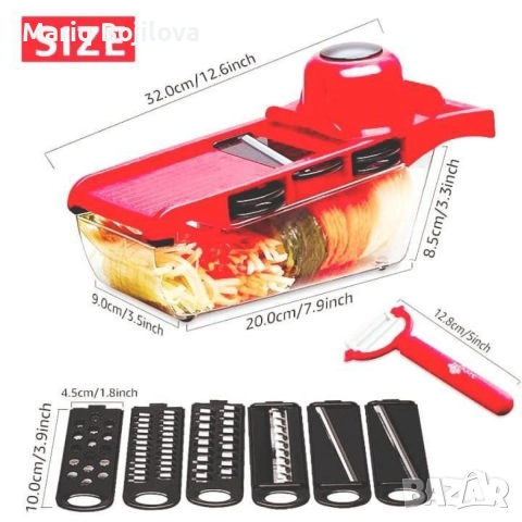 Мултифункционално кухненско ренде Wire Cutter TV1164 + ПОДАРЪК комплект от 3 порцеланови купи SD144, снимка 4 - Други - 52870290