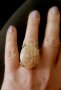Сребърен пръстен с РОЗОВ МЪХОВ АХАТ размер №54, снимка 1 - Пръстени - 39576064