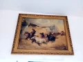 картина с коне, рамкирана, снимка 1
