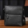 Премиум Луксозна, стилна мъжка бизнес чанта с презрамки /Черна естествена кожа!, снимка 2