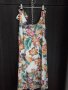 Прекрасна ефирна рокля с цветен пъстър принт, с пандела на едното рамо, свободно падаща, елегантна, снимка 14