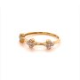 Златен дамски пръстен 1,42гр. размер:57 14кр. проба:585 модел:16484-5, снимка 2