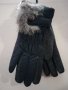 Дамски зимни ръкавици Естествен пух Сиви