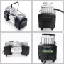 Двуцилиндров компресор с манометър+ инструменти, 12V, 55 л/мин., снимка 3