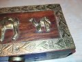 красива дървена кутия с камили-13х8х5см, снимка 5