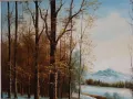 Красива картина Зимен пейзаж от Fellows с маслени бои , снимка 5