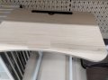 Подвижна маса, бюро поставка за лап топ таблет с метални крака и колела 60x40x3 см, снимка 3