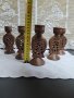 дървени свещници с формата на бухалче , снимка 3
