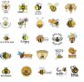 50 бр Пчела Пчели самозалепващи лепенки стикери за украса декор ръчна изработка, снимка 3