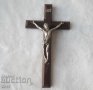  Стар кръст, разпятие, религия, дърво и метал..., снимка 1 - Други ценни предмети - 28872700