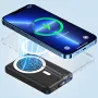 Yiisonger Mag-Safe Power Bank 10000mAh/QI 15W безжично,20W PD/22,5W QC жично зареждане,LED дисплей, снимка 13