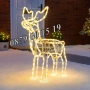 Коледен светещ елен, коледен елен височина 90 см, жълта, бяла или синя светлина, снимка 2